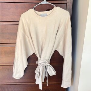 Modern Citizen Tie-Front Top in Oatmeal